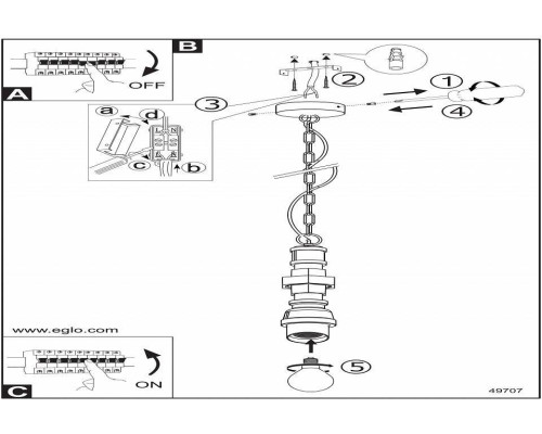 Подвесной светильник Eglo ПРОМО Chepstow 49707