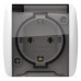Розетка с заземлением с крышкой Elbi Eleсtriс Alsu 7 504-010215-218