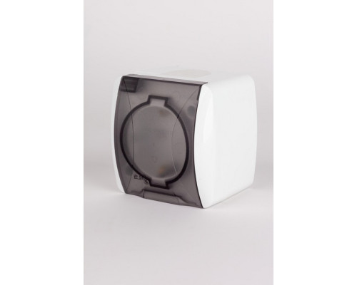 Розетка с заземлением с крышкой Elbi Eleсtriс Alsu 7 504-010215-218