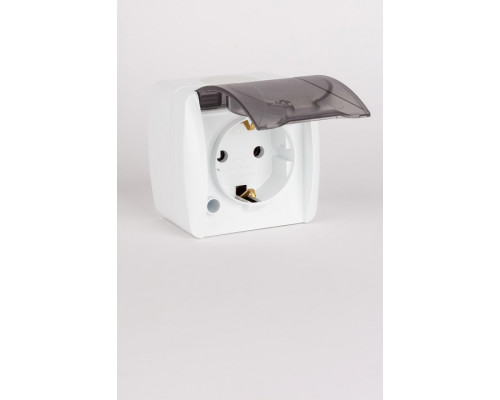 Розетка с заземлением с крышкой Elbi Eleсtriс Alsu 7 504-010215-218
