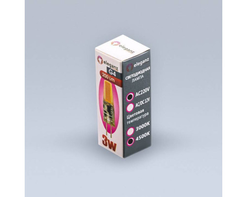 Лампа светодиодная Eleganz  G4 3Вт 4500K 1300