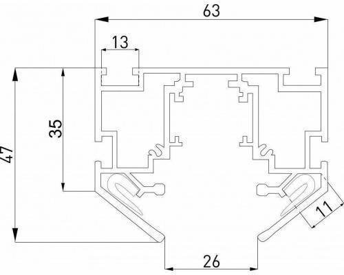 Трек встраиваемый Elektrostandard Slim Magnetic a067412