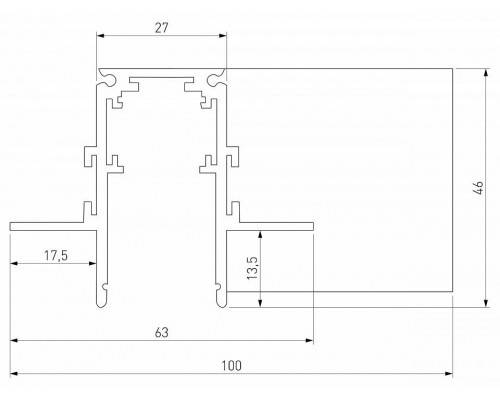 Соединитель угловой L-образный для треков встраиваемых Elektrostandard Slim Magnetic a067501