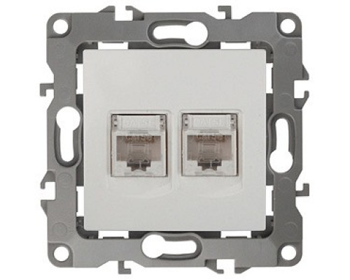 Розетка двойная Ethernet RJ-45 без рамки Эра Эра 12 12-3108-02