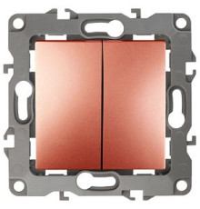 Выключатель двухклавишный без рамки Эра Эра 12 12-1104-14