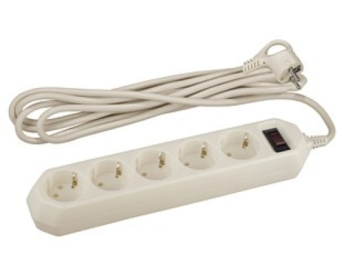 Удлинитель с выключателем Эра  USF-5es-5m-I