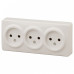 Розетка тройная без заземления Эра Эра Эксперт 11-2207-02