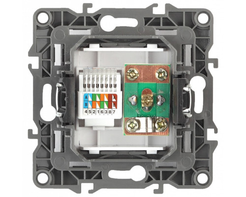 ТВ-розетка и розетка Ethernet RJ-45 без рамки Эра Эра 12 12-3110-02