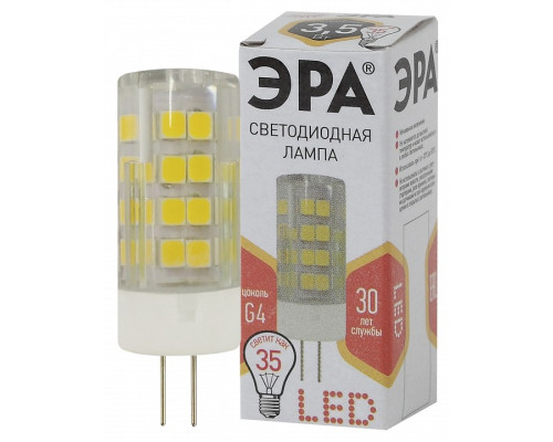 Лампа светодиодная Эра Стандарт LED JC-3,5W-220V-CER-827-G4