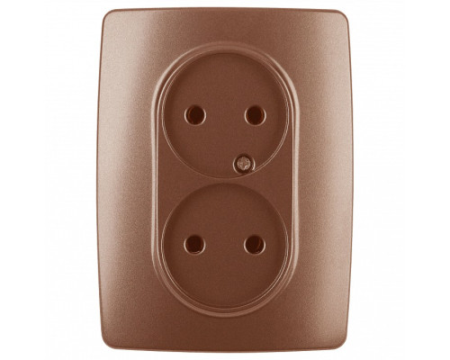 Розетка двойная без заземления Эра Эра 12 12-2107-14