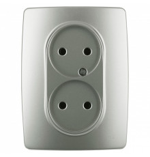 Розетка двойная без заземления Эра Эра 12 12-2107-15