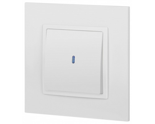 Выключатель одноклавишный с подсветкой без рамки Эра Эра Elegance 14-1102-01