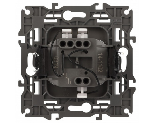 Выключатель одноклавишный с подсветкой без рамки Эра Эра Elegance 14-1102-01