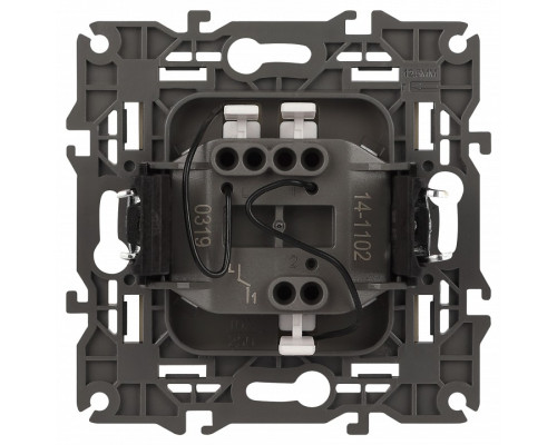 Выключатель одноклавишный с подсветкой без рамки Эра Эра Elegance 14-1102-02