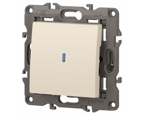 Выключатель одноклавишный с подсветкой без рамки Эра Эра Elegance 14-1102-02