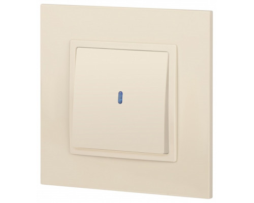 Выключатель одноклавишный с подсветкой без рамки Эра Эра Elegance 14-1102-02