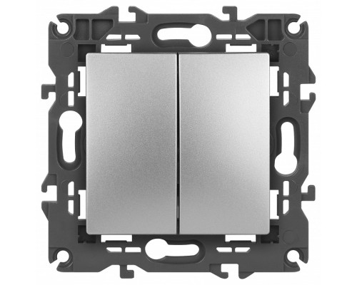 Переключатель двухклавишный без рамки Эра Эра Elegance 14-1106-03