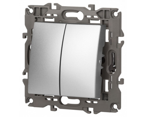 Переключатель двухклавишный без рамки Эра Эра Elegance 14-1106-03