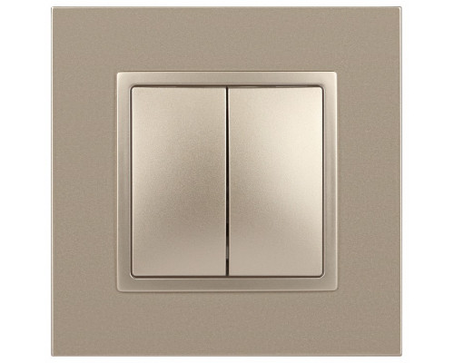 Переключатель двухклавишный без рамки Эра Эра Elegance 14-1106-04