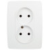 Розетка двойная без заземления Эра Эра 12 12-2107-01М