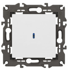 Выключатель одноклавишный с подсветкой без рамки Эра Эра Elegance 14-1102-01М