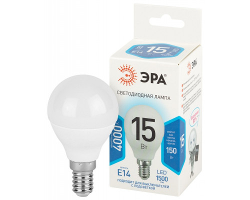 Лампа светодиодная Эра Стандарт LED P45-15W-840-E14