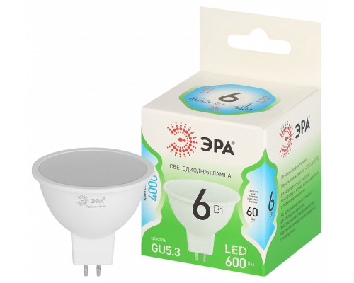 Лампа светодиодная Эра Green Line LED MR16-6W-840-GU5.3 GL