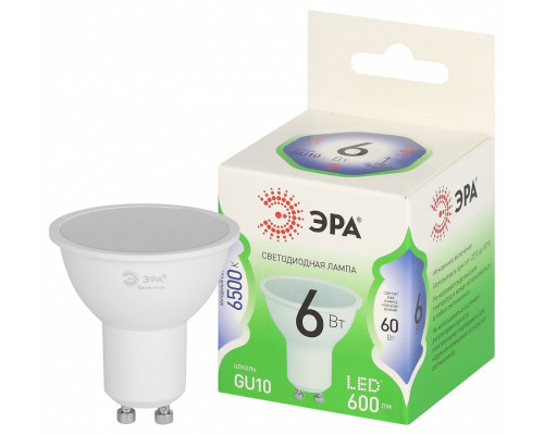 Лампа светодиодная Эра Green Line LED MR16-6W-865-GU10 GL