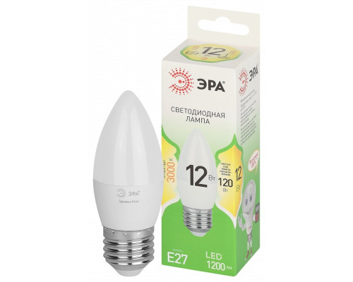 Лампа светодиодная Эра Green Line LED B35-12W-830-E27 GL