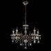 Подвесная люстра Eurosvet Elisha 3281/5 античная бронза хрусталь Strotskis 3281/5