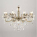 Подвесная люстра Eurosvet Elisha 8 ламп античная бронза хрусталь Strotskis 3281/8