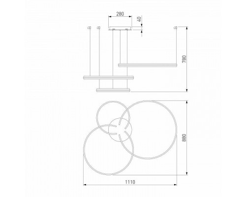 Подвесной светильник Eurosvet Gap 90180/3 золото 160W