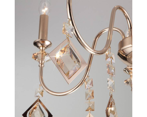 Подвесная люстра Eurosvet Telao золото/тонированный хрусталь Strotskis Smart 10120/5