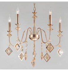 Подвесная люстра Eurosvet Telao золото тонированный хрусталь Strotskis Smart 10120/5