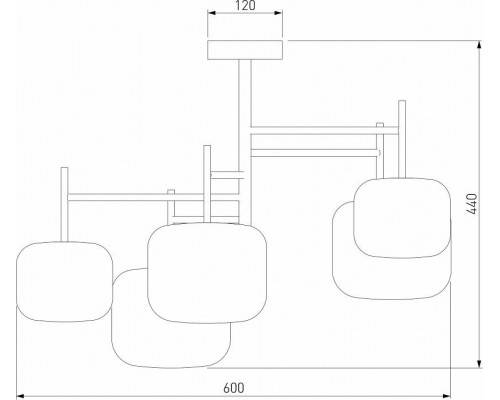 Люстра на штанге Eurosvet Jar 70128/5 золото