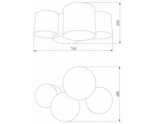 Потолочная люстра TK Lighting Mona 6592 Mona Nature