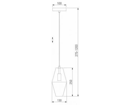 Подвесной светильник Eurosvet Prism 50236/1 янтарный