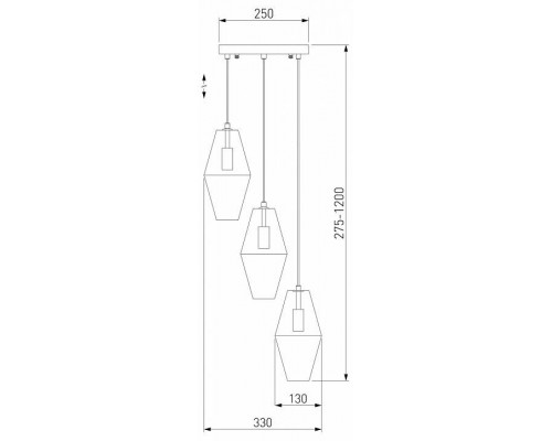 Подвесной светильник Eurosvet Prism 50236/3 прозрачный