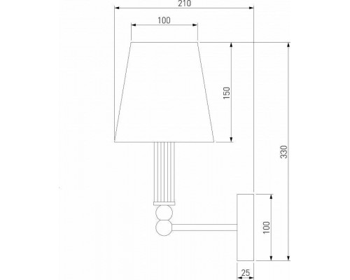 Бра Eurosvet Conso 60145/1 хром