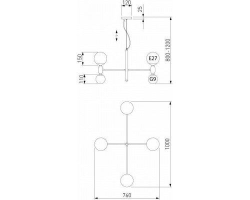 Подвесная люстра Eurosvet Bubble a063206