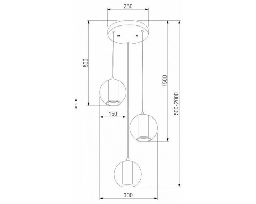 Подвесной светильник Eurosvet Cobble 50258/3 LED дымчатый/бирюзовый