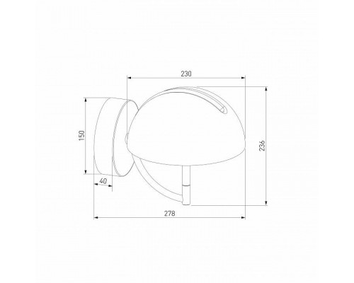 Бра Eurosvet Emisfero 50083/1 LED золото