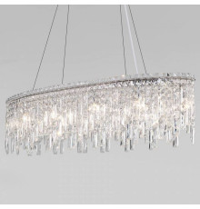 Подвесная люстра Eurosvet Blitz 60159/10 хром/ прозрачный хрусталь Strotskis Smart