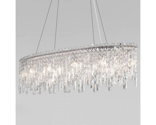 Подвесная люстра Eurosvet Blitz 60159/10 хром/ прозрачный хрусталь Strotskis Smart