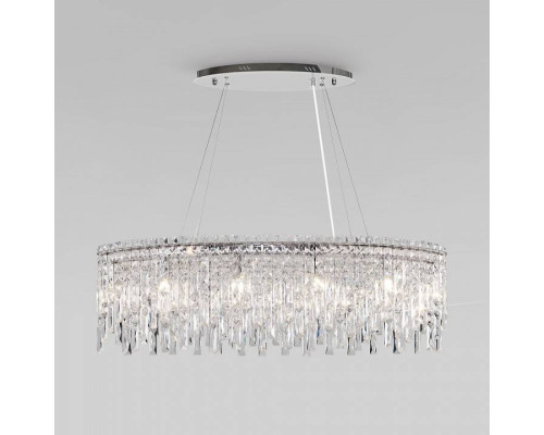 Подвесная люстра Eurosvet Blitz 60159/10 хром/ прозрачный хрусталь Strotskis Smart