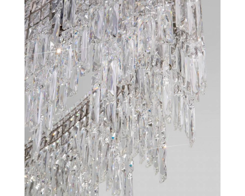 Подвесная люстра Eurosvet Blitz 60159/10 хром/ прозрачный хрусталь Strotskis Smart