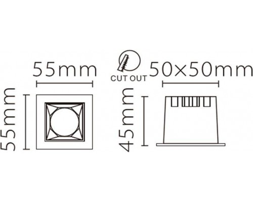 Встраиваемый светильник Fiberli XL003 12130301