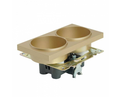 Розетка двойная без заземления и со шторкой, без рамки Stekker Катрин 49225