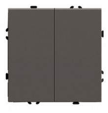 Выключатель двухклавишный без рамки Stekker Эмили 49918