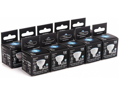 Лампа светодиодная Gauss Basic GU5.3 5 Вт 4100 K 201505205